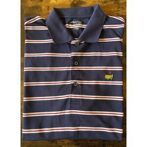 Masters Tech Pique Masters Navy/ Red / White Stripes Polo Size L / Excellent